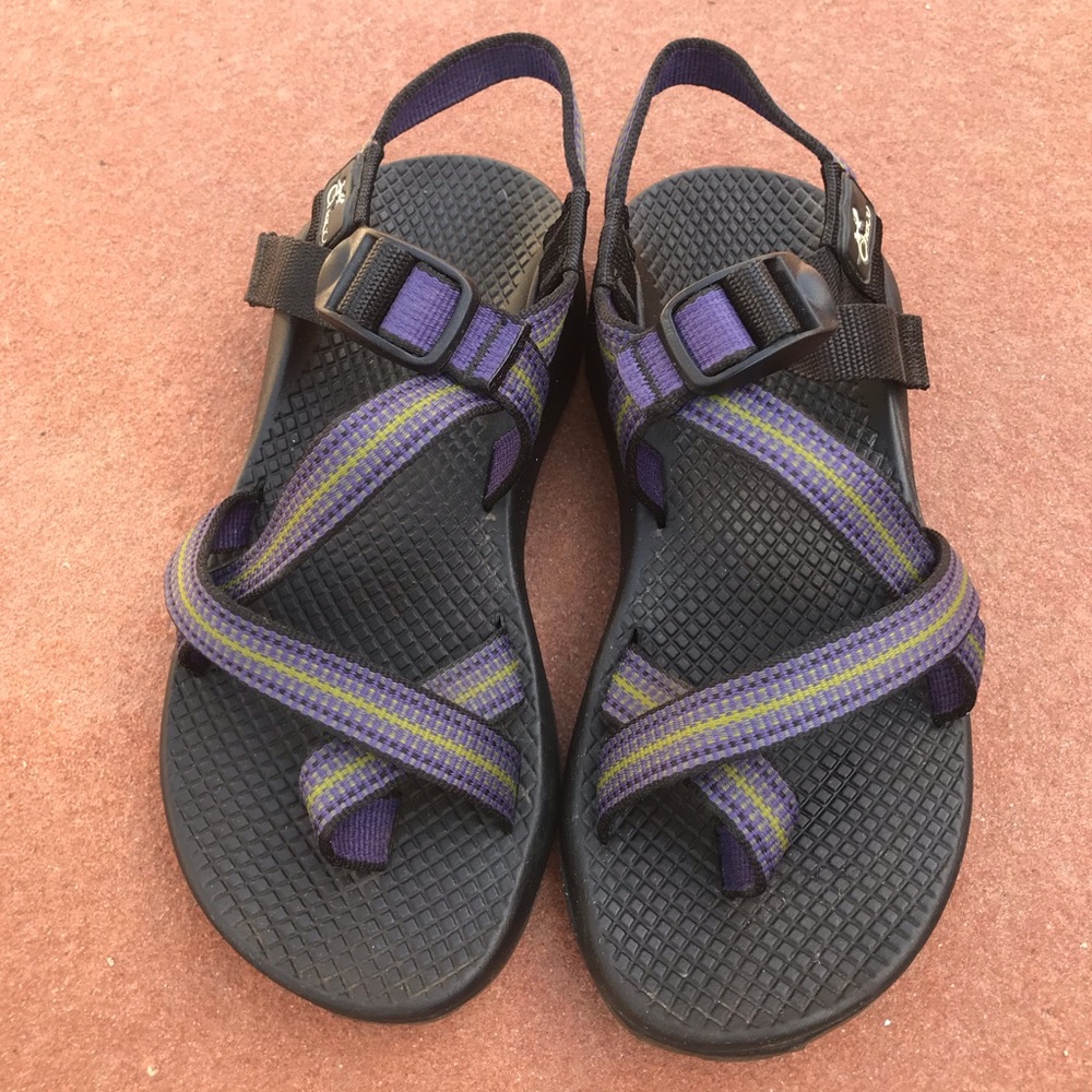 Chaco Z/2 Classic Purple and Green Sandals